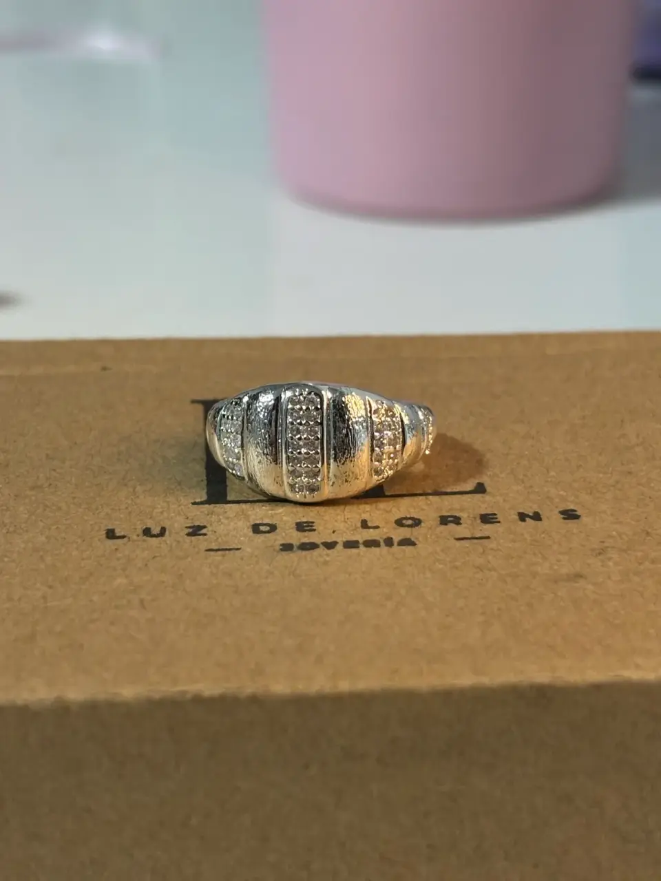 Anillo Oro blanco con circones - miniatura 3