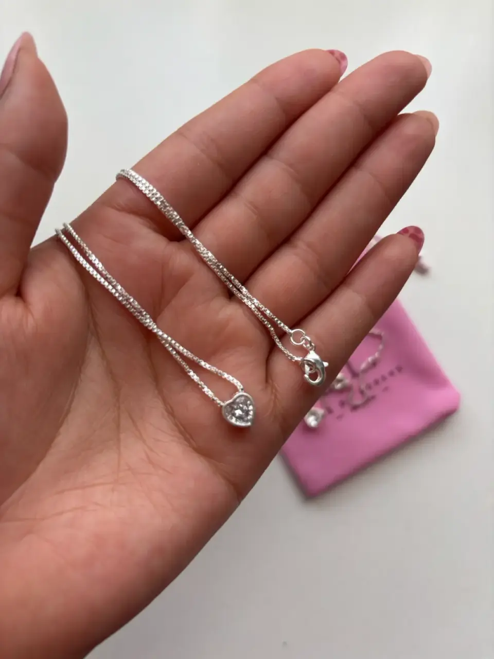 Punto de luz corazon Plata