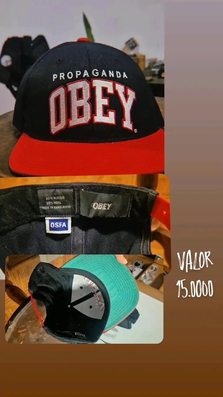 Gorra negra Obey - miniatura 2
