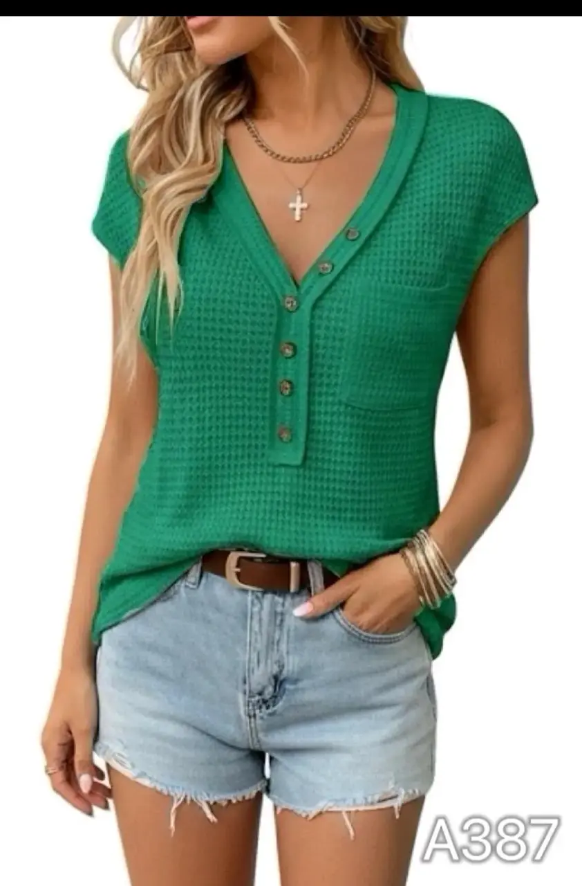 Polera verde sin mangas - miniatura 2