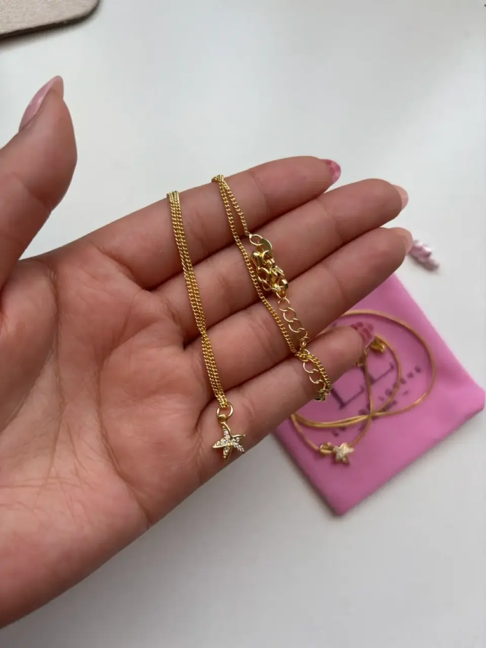 Collar estrella con circones