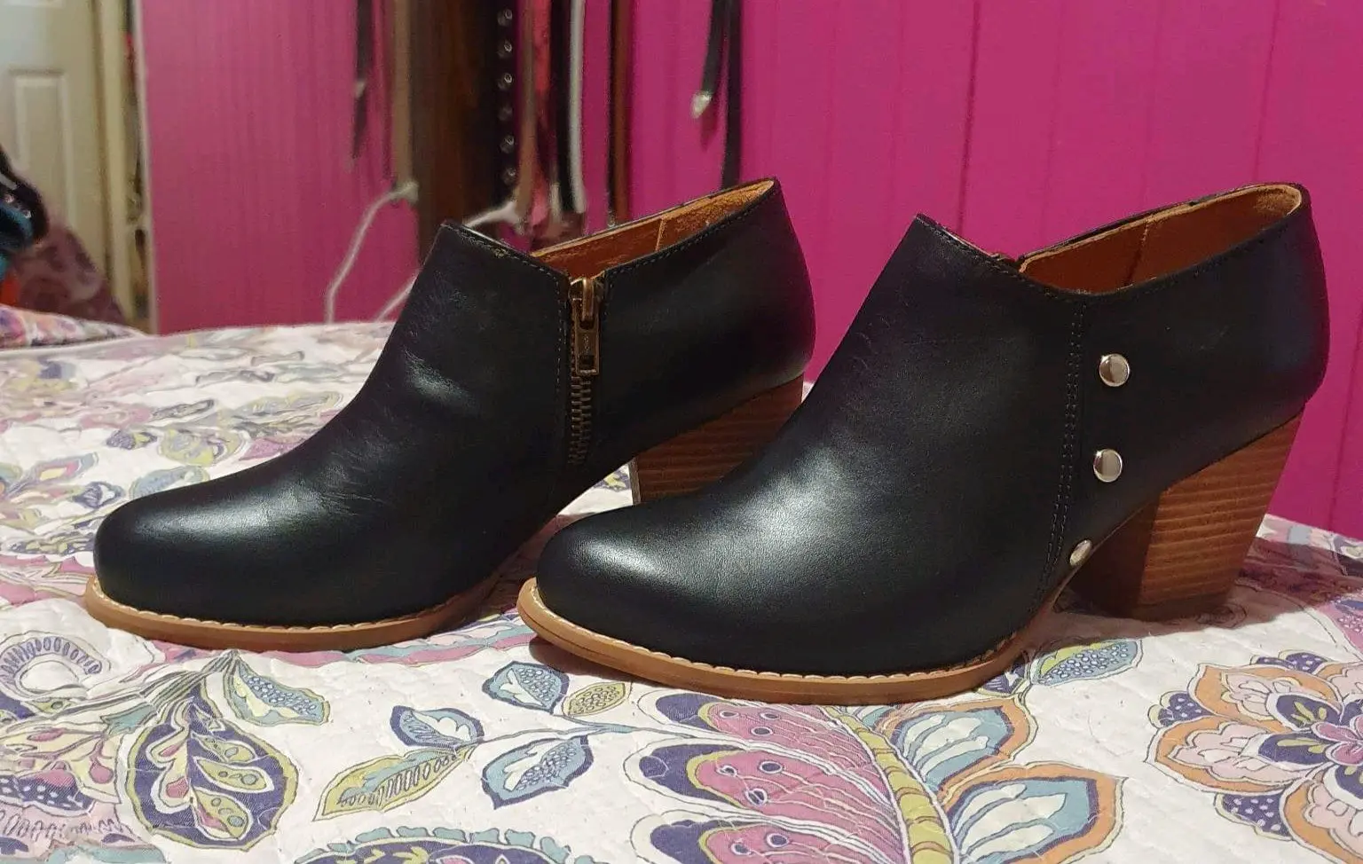 Botines negros de cuero sintético - miniatura 3