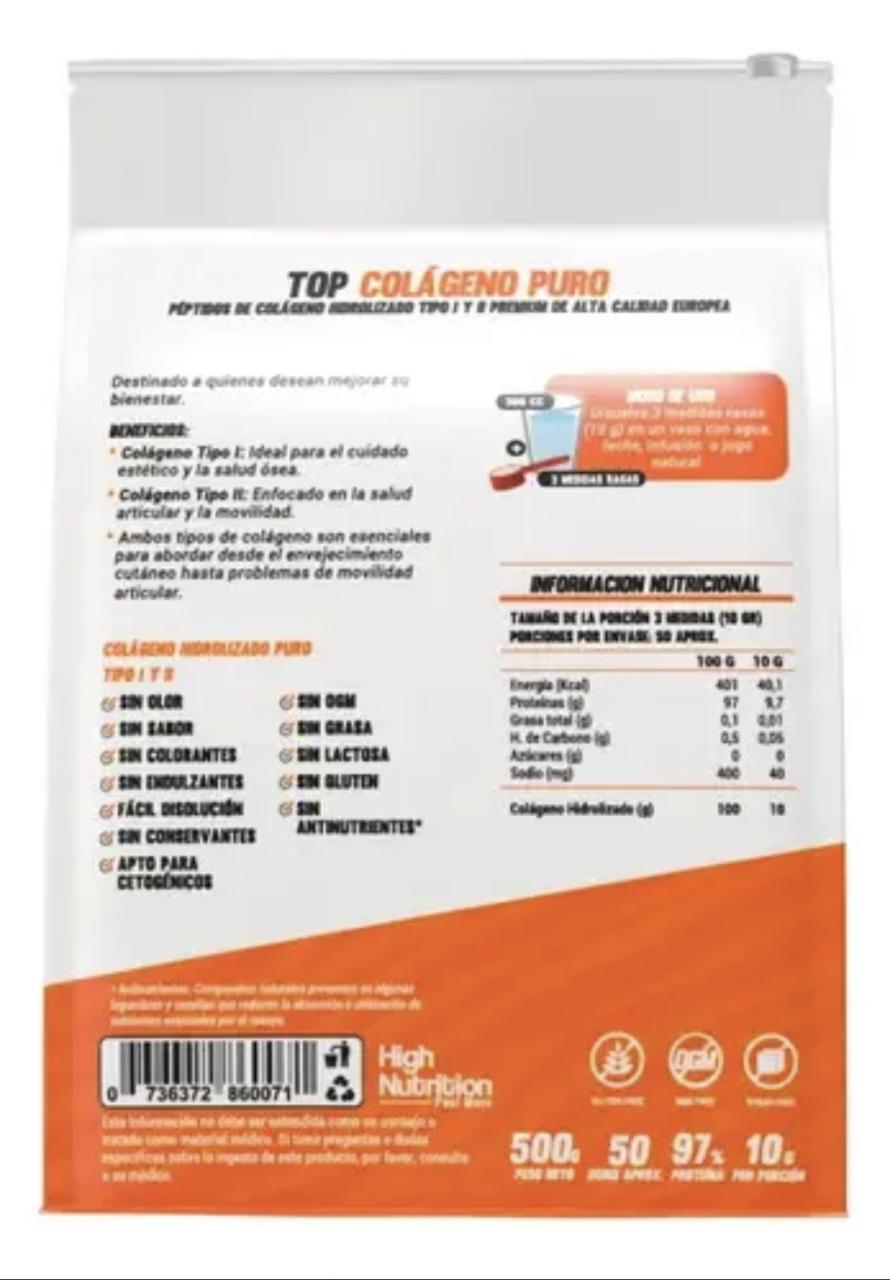 Colágeno Puro Hidrolizado 500g - miniatura 2