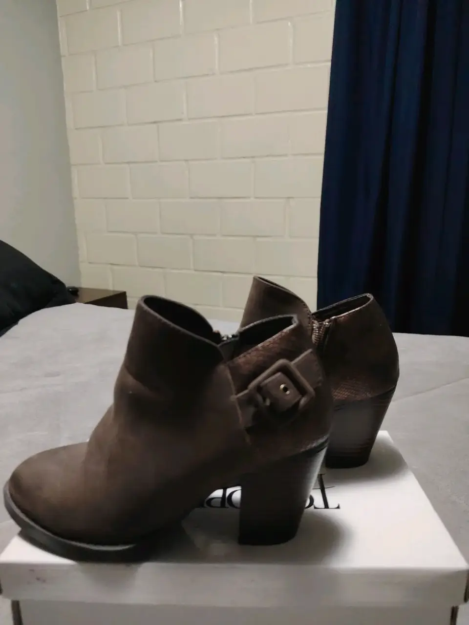 Botines de cuero marrón - miniatura 3