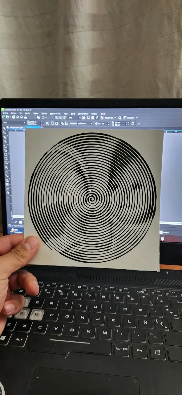 Adhesivo espiral negro con fotografía