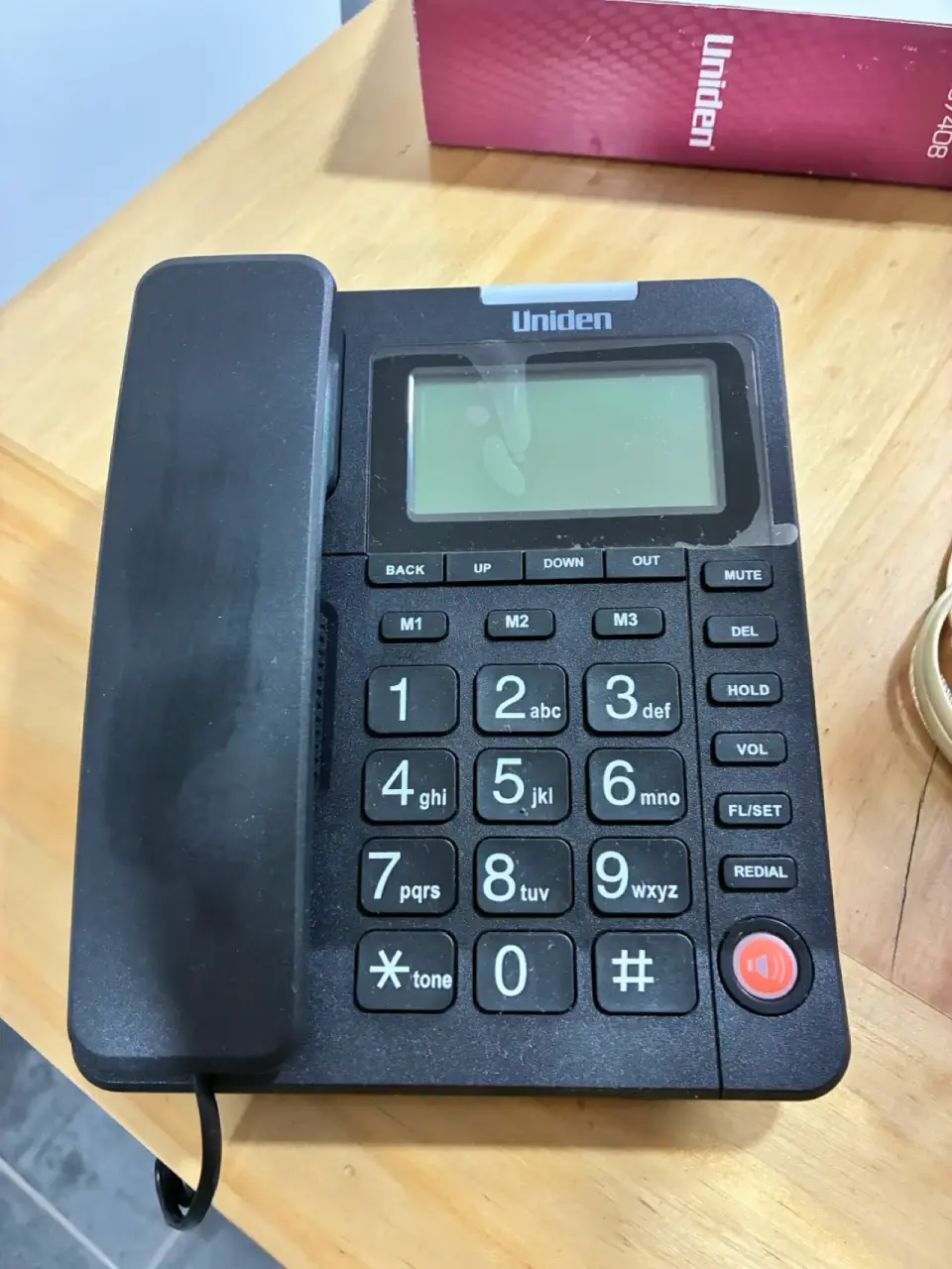 Teléfono fijo Uniden negro - miniatura 1