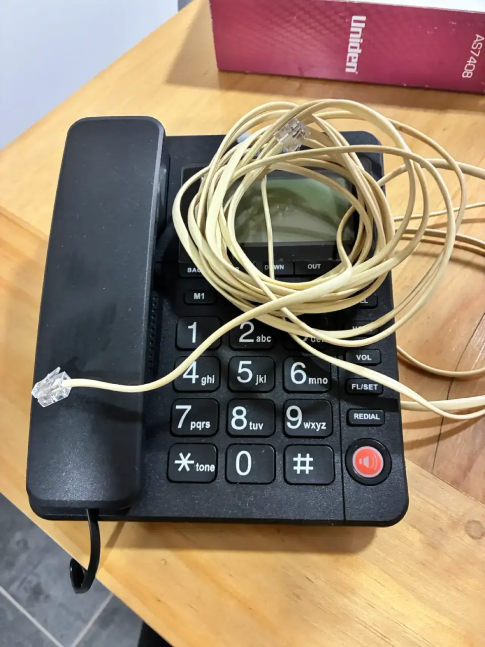 Teléfono fijo Uniden negro - miniatura 2