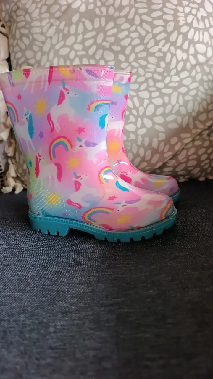 Botas de lluvia unicornio niña