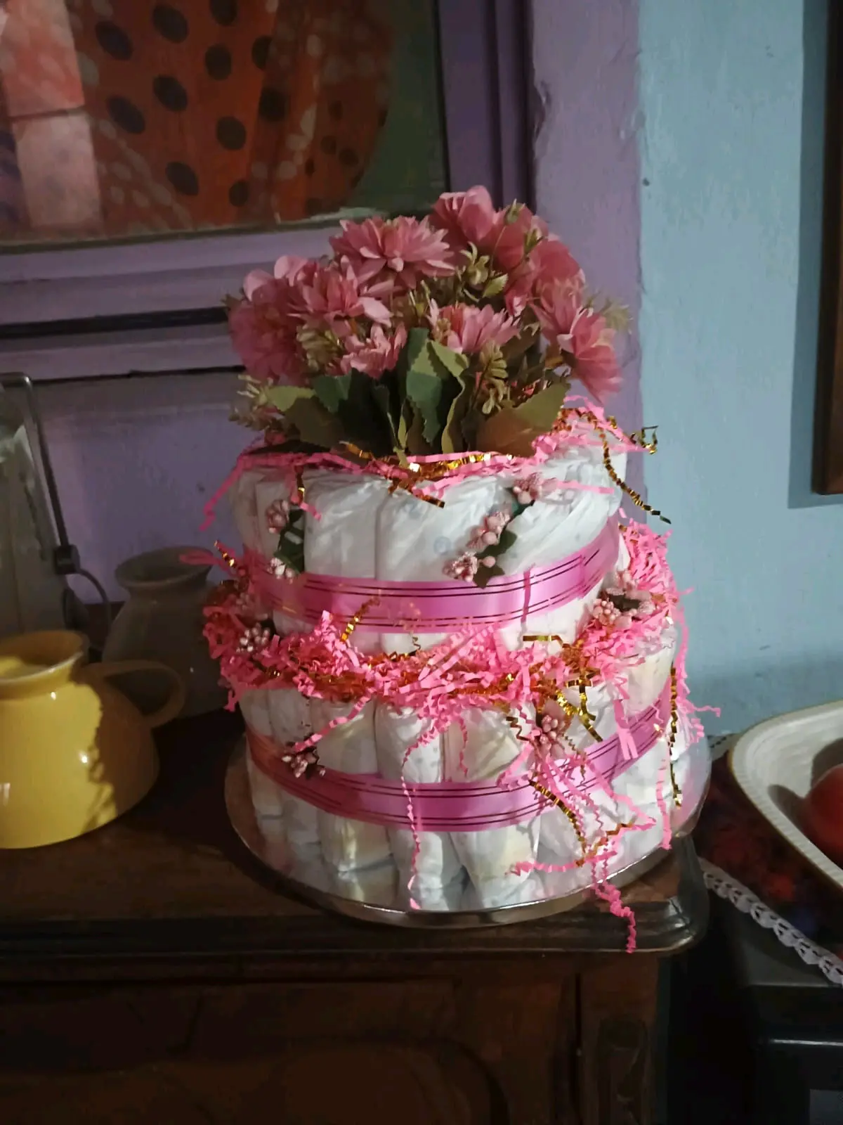 Torta de pañales decorativa