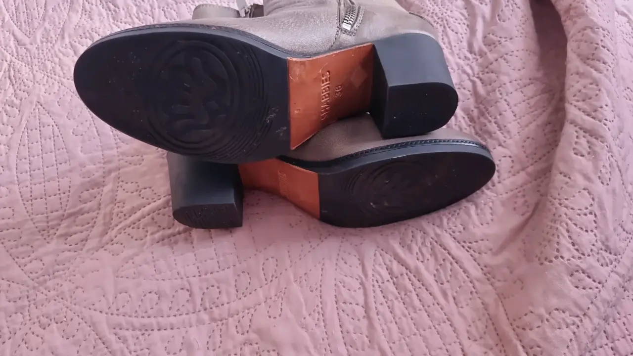 Botines de cuero gris - miniatura 2