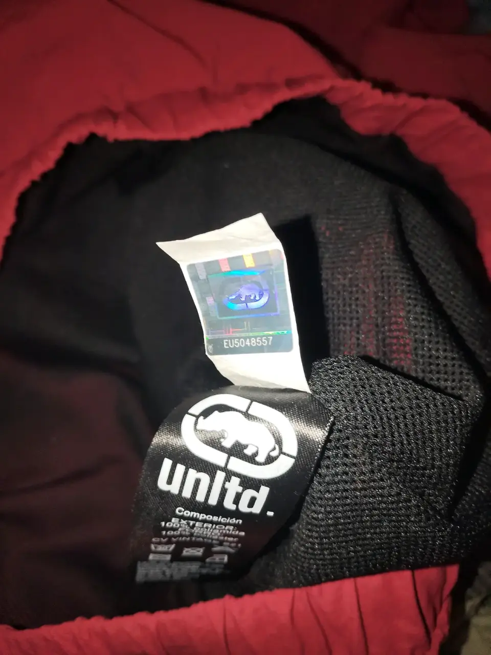 Chaqueta roja con capucha marca ecko - miniatura 4