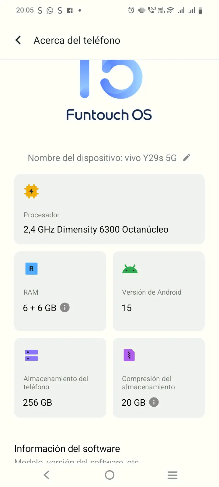 Teléfono Vivo negro dual cámara - miniatura 3