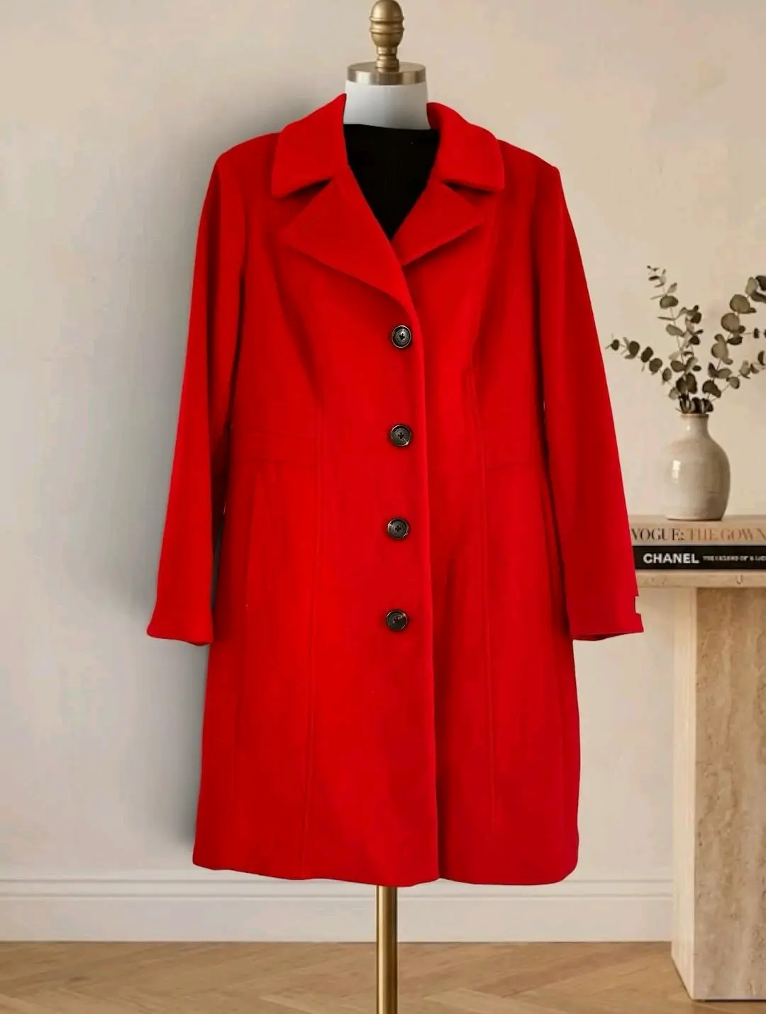Abrigo Anne Klein Rojo (60% Lana y Cachemira) - miniatura 1