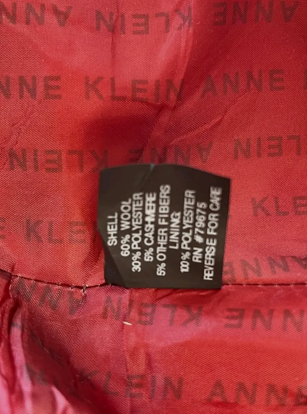 Abrigo Anne Klein Rojo (60% Lana y Cachemira) - miniatura 4