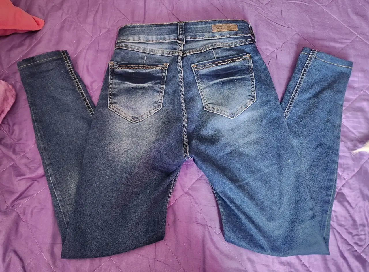 Jeans azul para mujer - miniatura 3