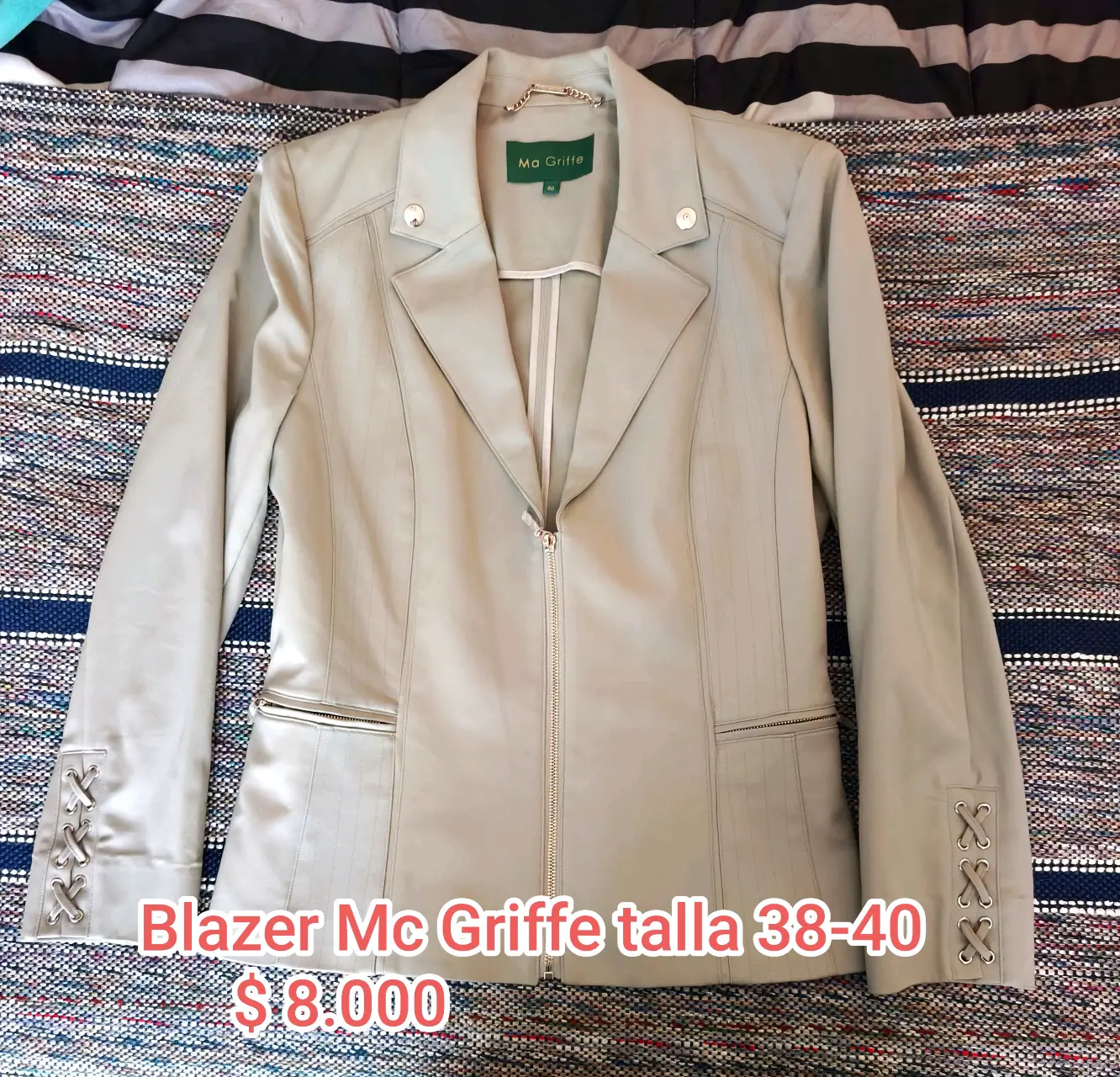 Blazer beige Mc Griffe mujer - miniatura 1
