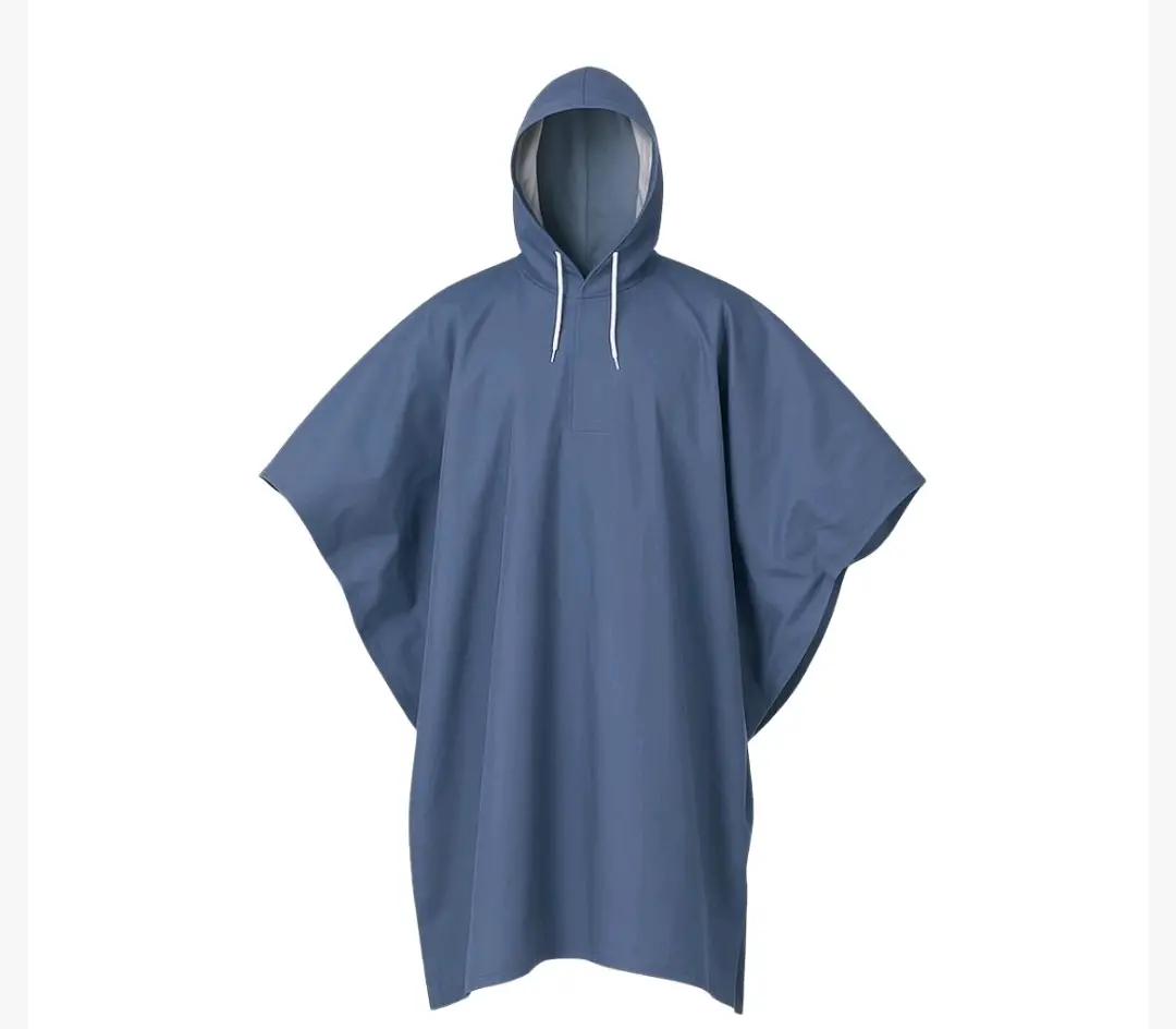 Poncho impermeable azul