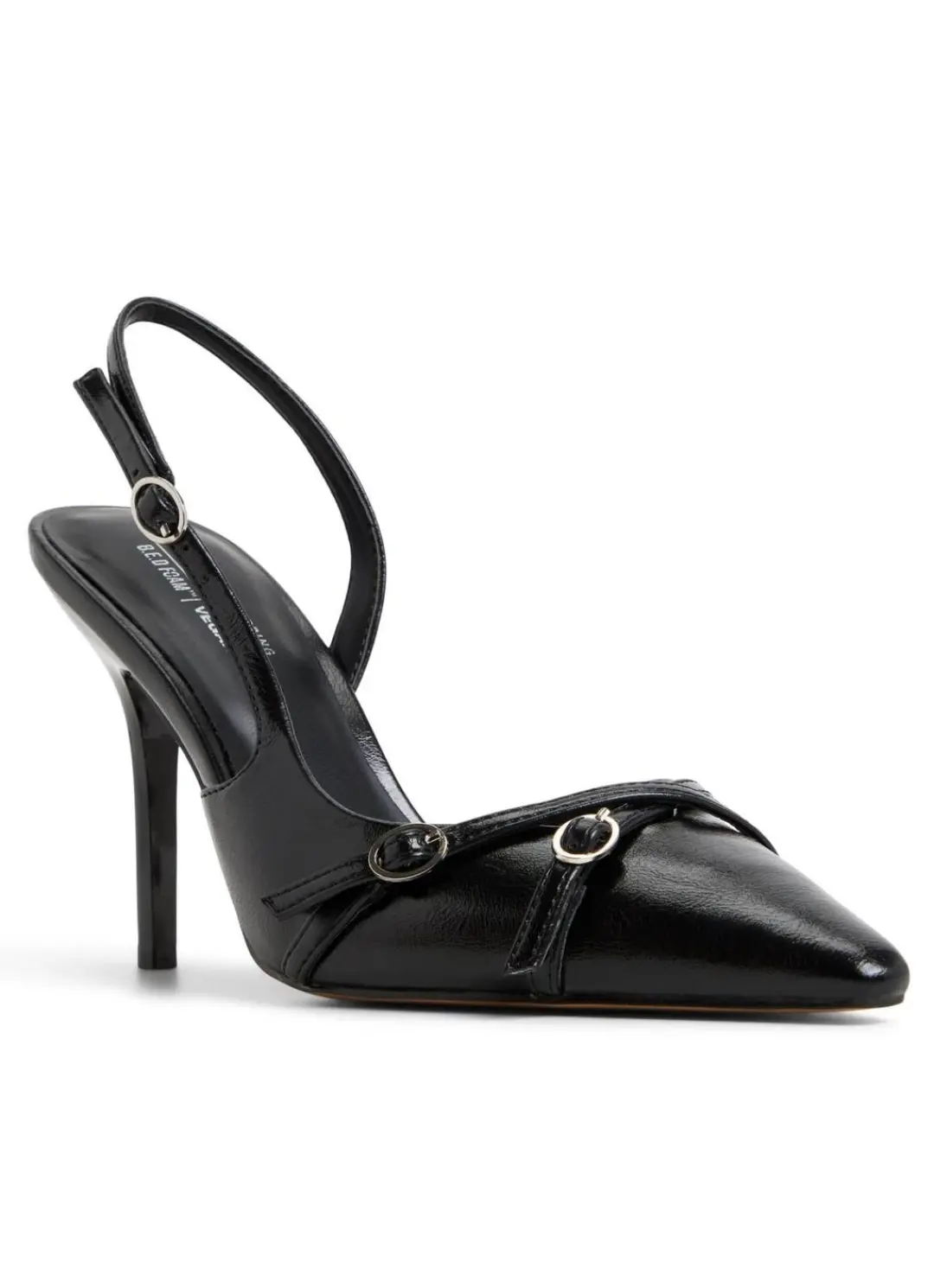 Zapatos de tacón negro elegantes - miniatura 1