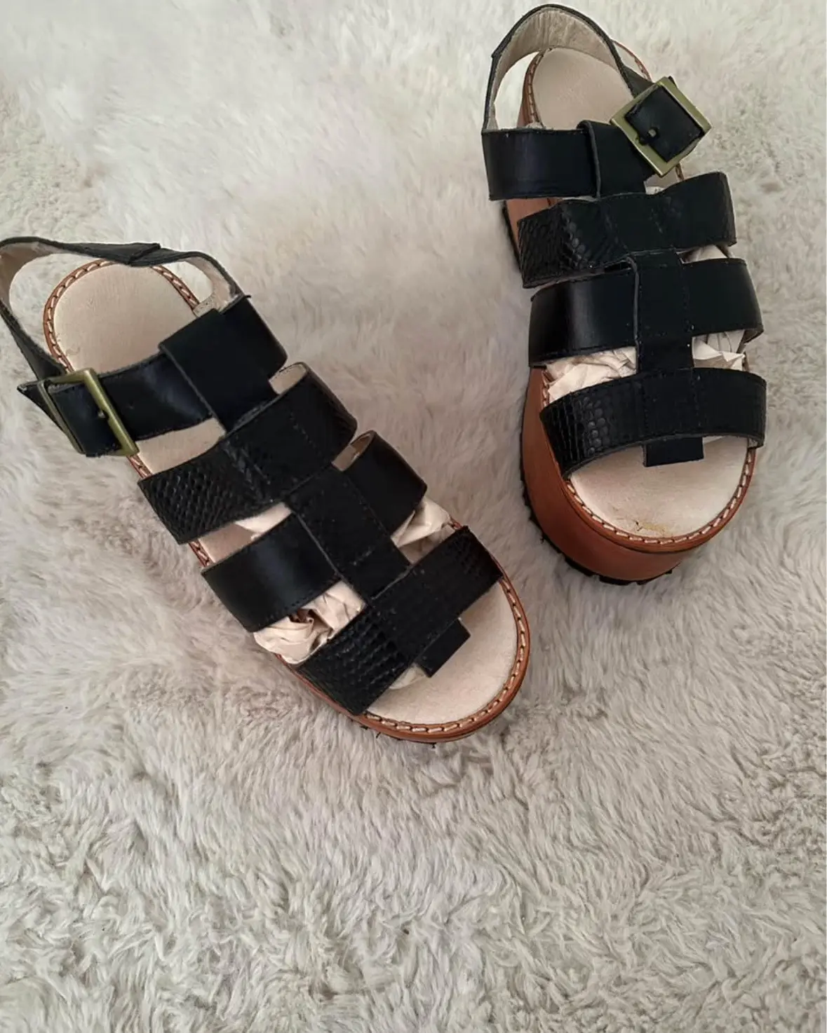 Sandalias plataforma negras - miniatura 2