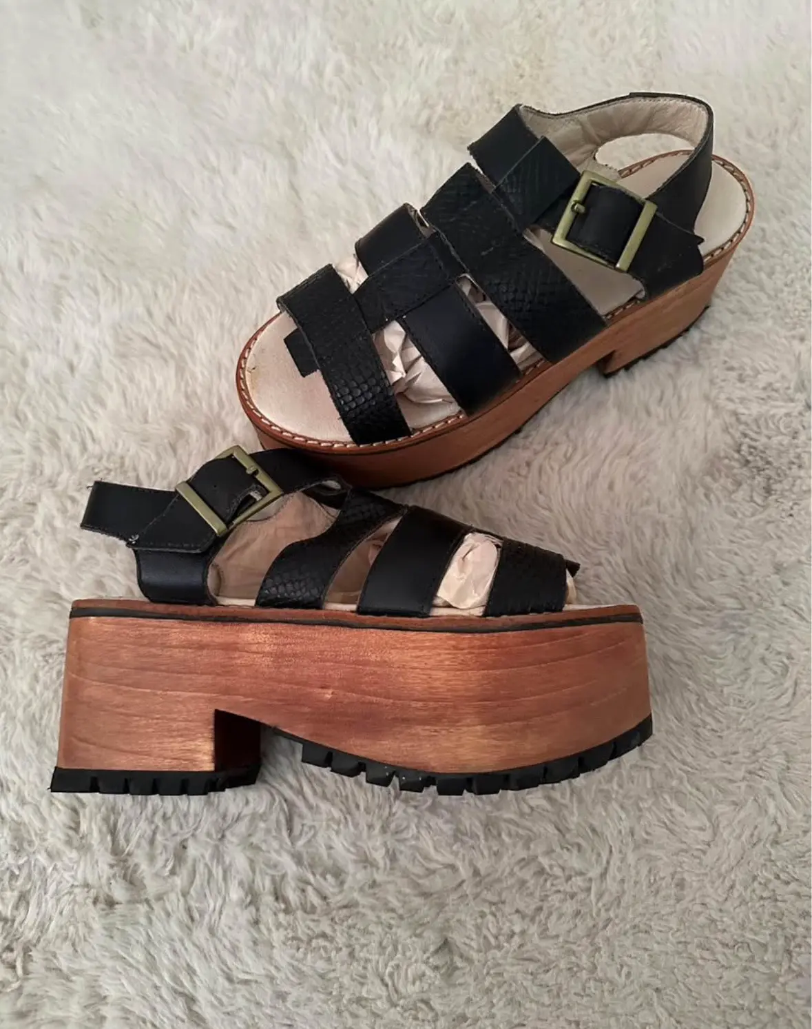 Sandalias plataforma negras - miniatura 3