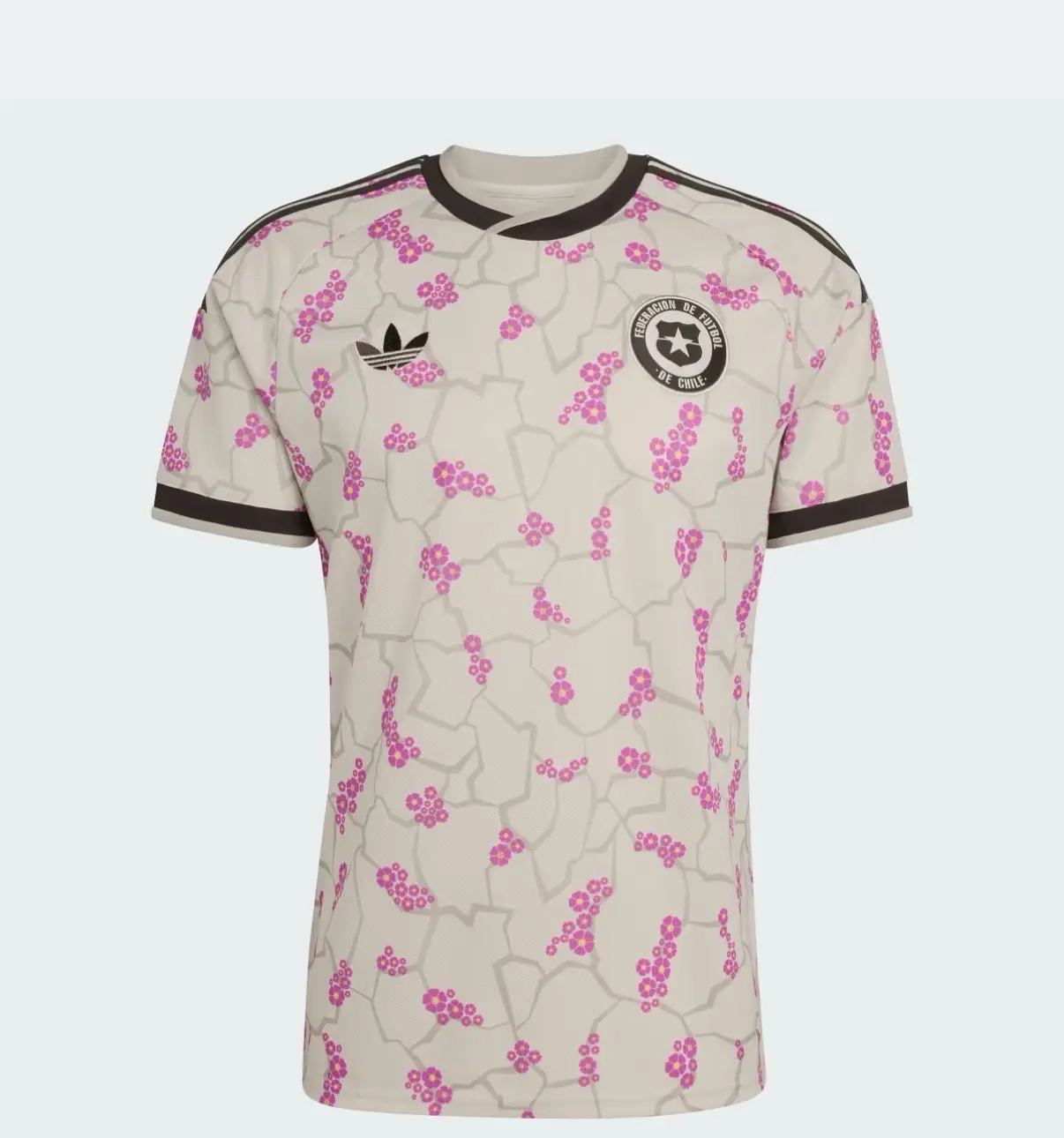 Camiseta floral Adidas beige - miniatura 2