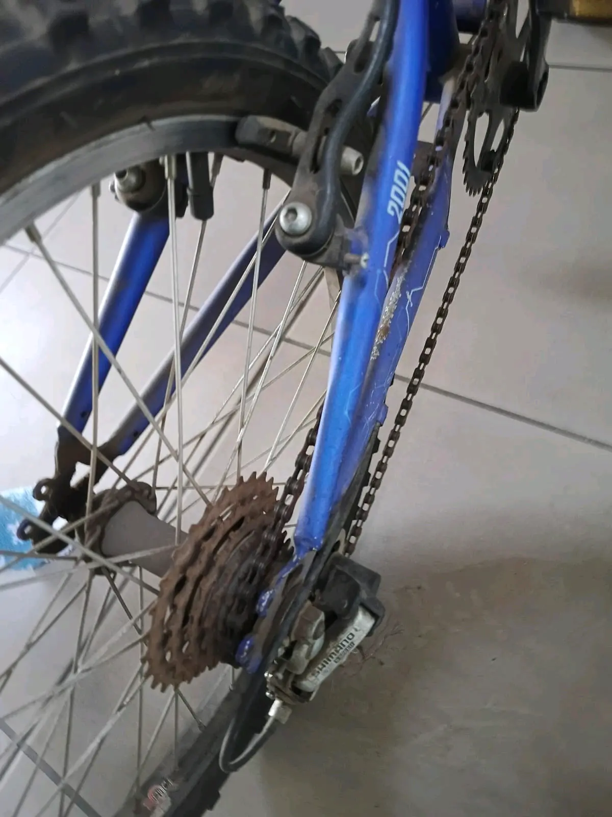 Bicicleta montaña azul - miniatura 2