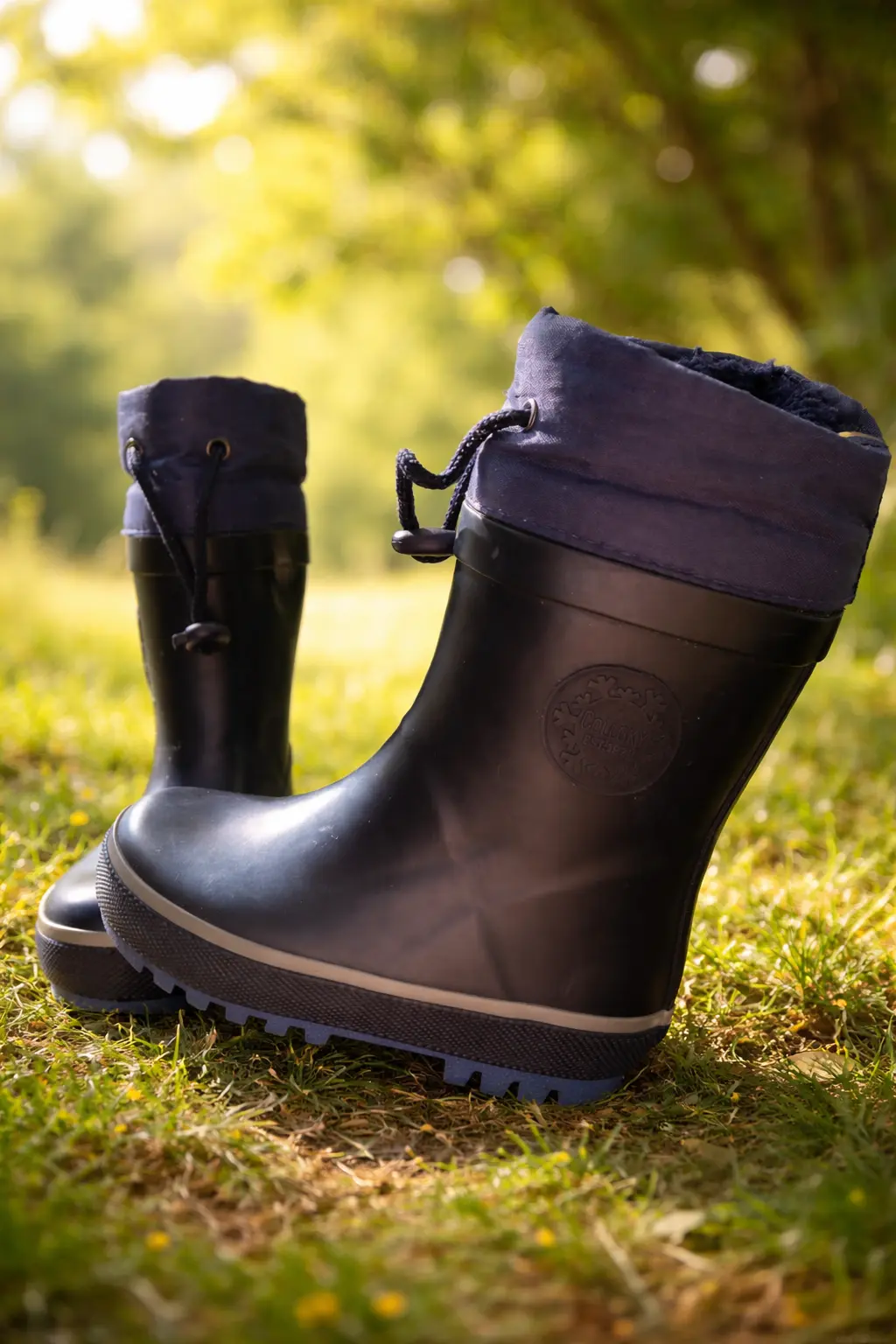 Botas de goma negras impermeables