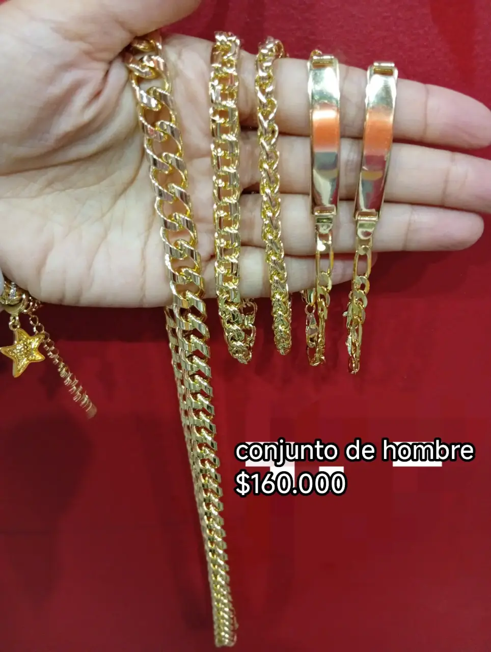 Conjunto de joyas doradas - miniatura 5