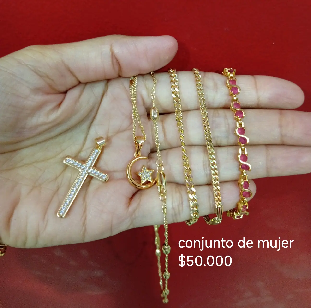 Conjunto de joyas doradas - miniatura 6