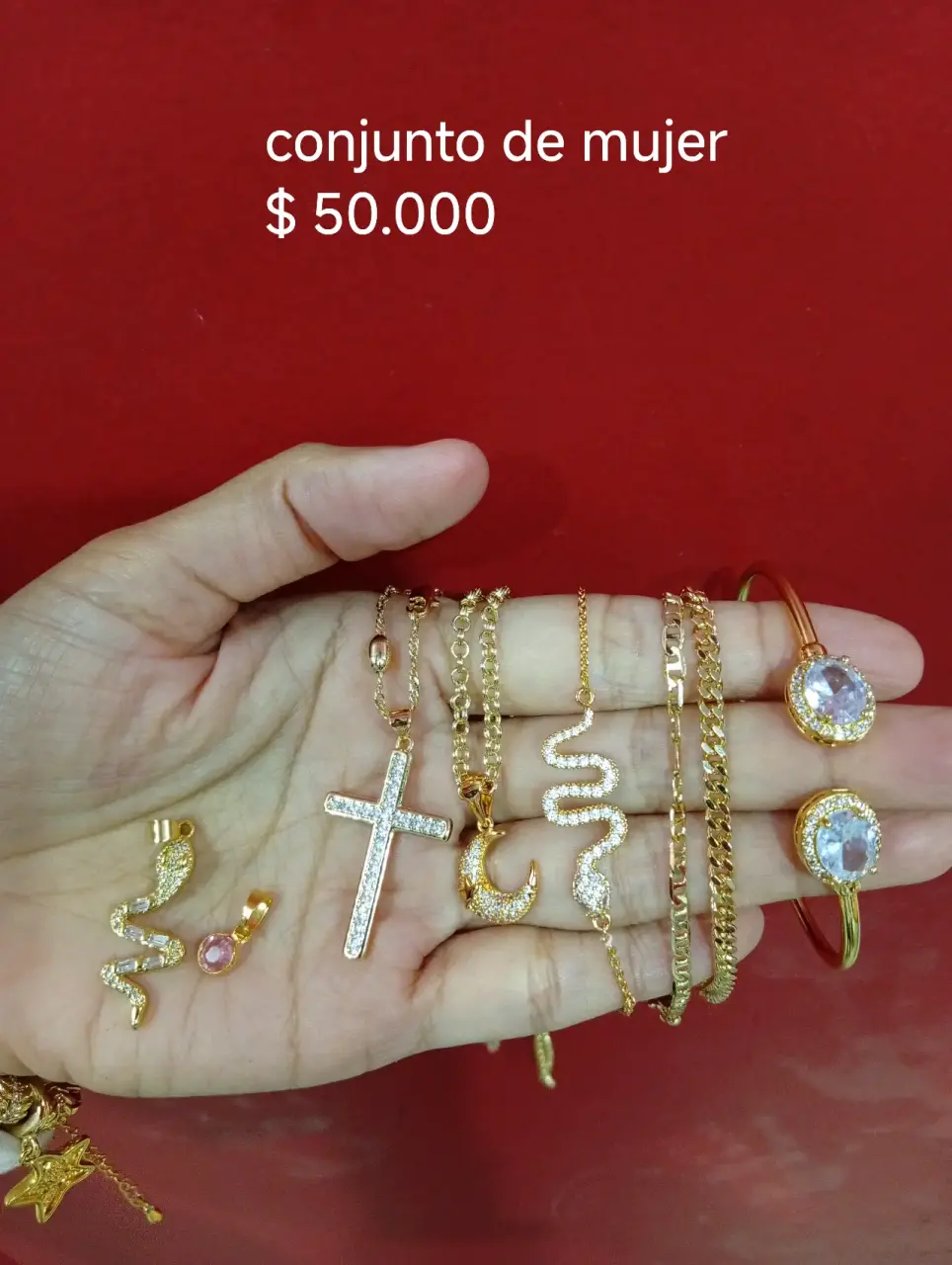 Conjunto de joyería dorada - miniatura 4