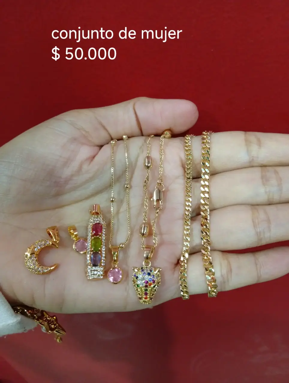 Conjunto de joyería dorada - miniatura 5