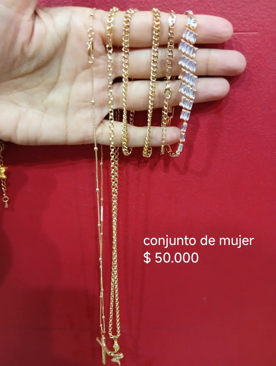 Conjunto de joyería dorada - miniatura 6