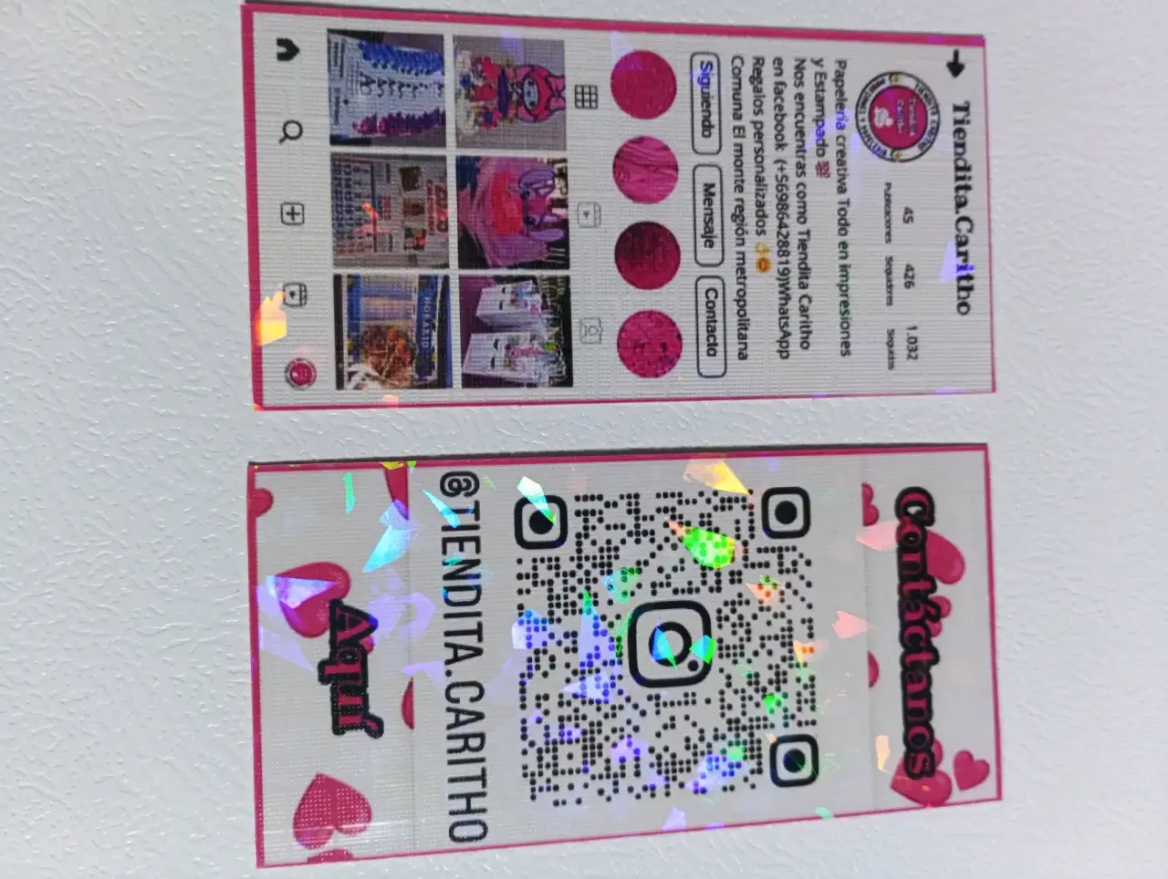Tarjetas de contacto holográficas personalizadas. - miniatura 3
