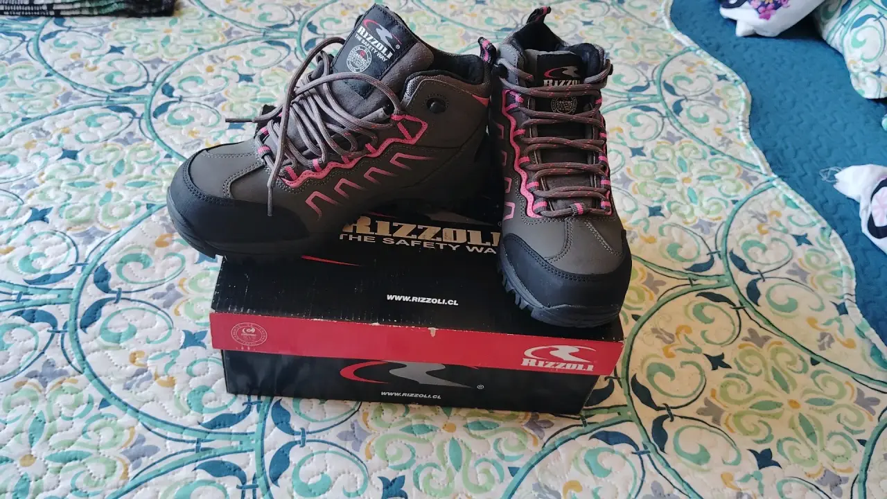 Botas Rizzoli safety negras y rosadas