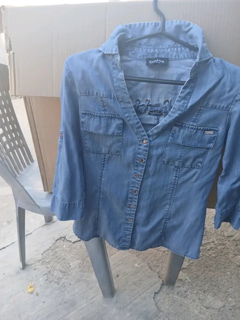 Camisa de mezclilla azul - miniatura 1