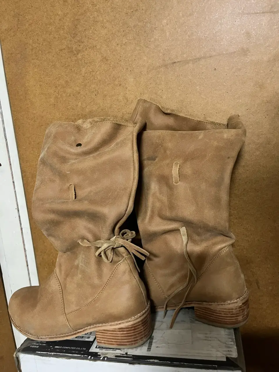 Oferta ! Botas de cuero color camel - miniatura 1