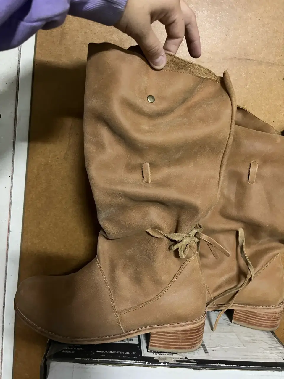Oferta ! Botas de cuero color camel - miniatura 2