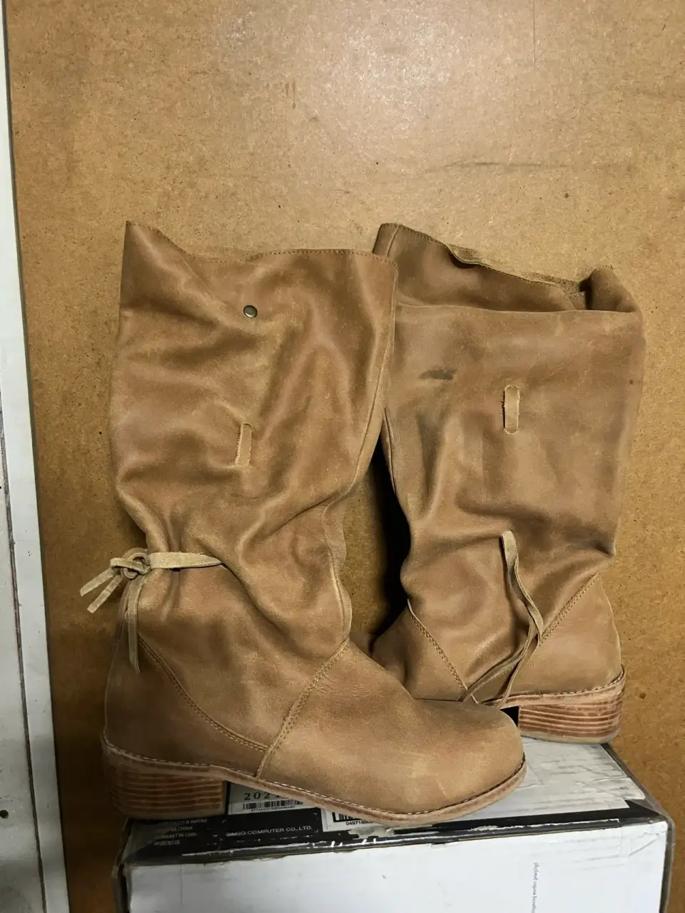 Oferta ! Botas de cuero color camel - miniatura 3