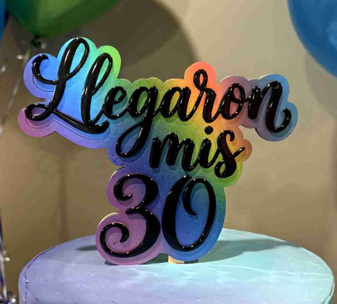Topper de torta 'Llegaron mis 30' - miniatura 1