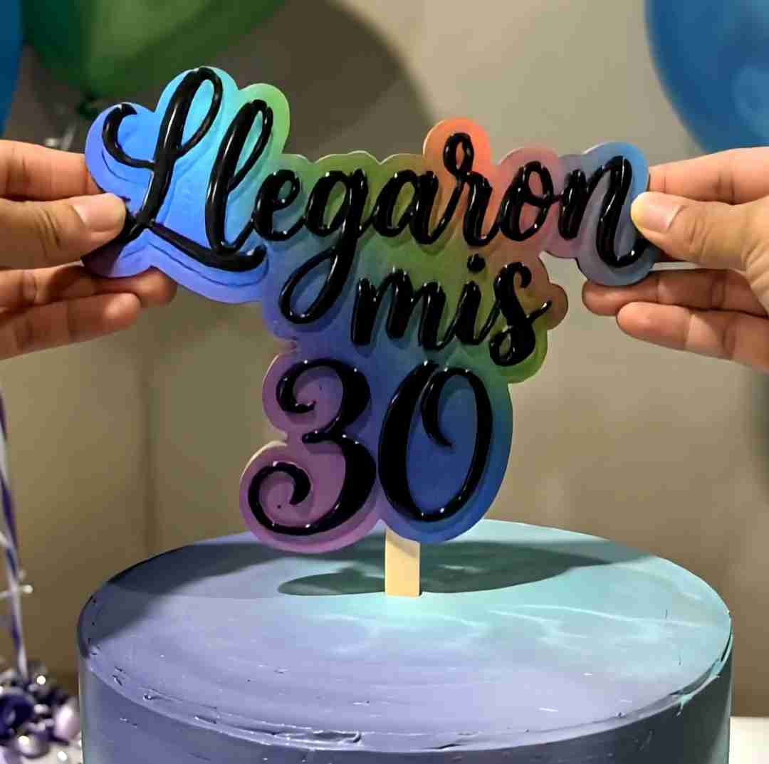 Topper de torta 'Llegaron mis 30' - miniatura 4