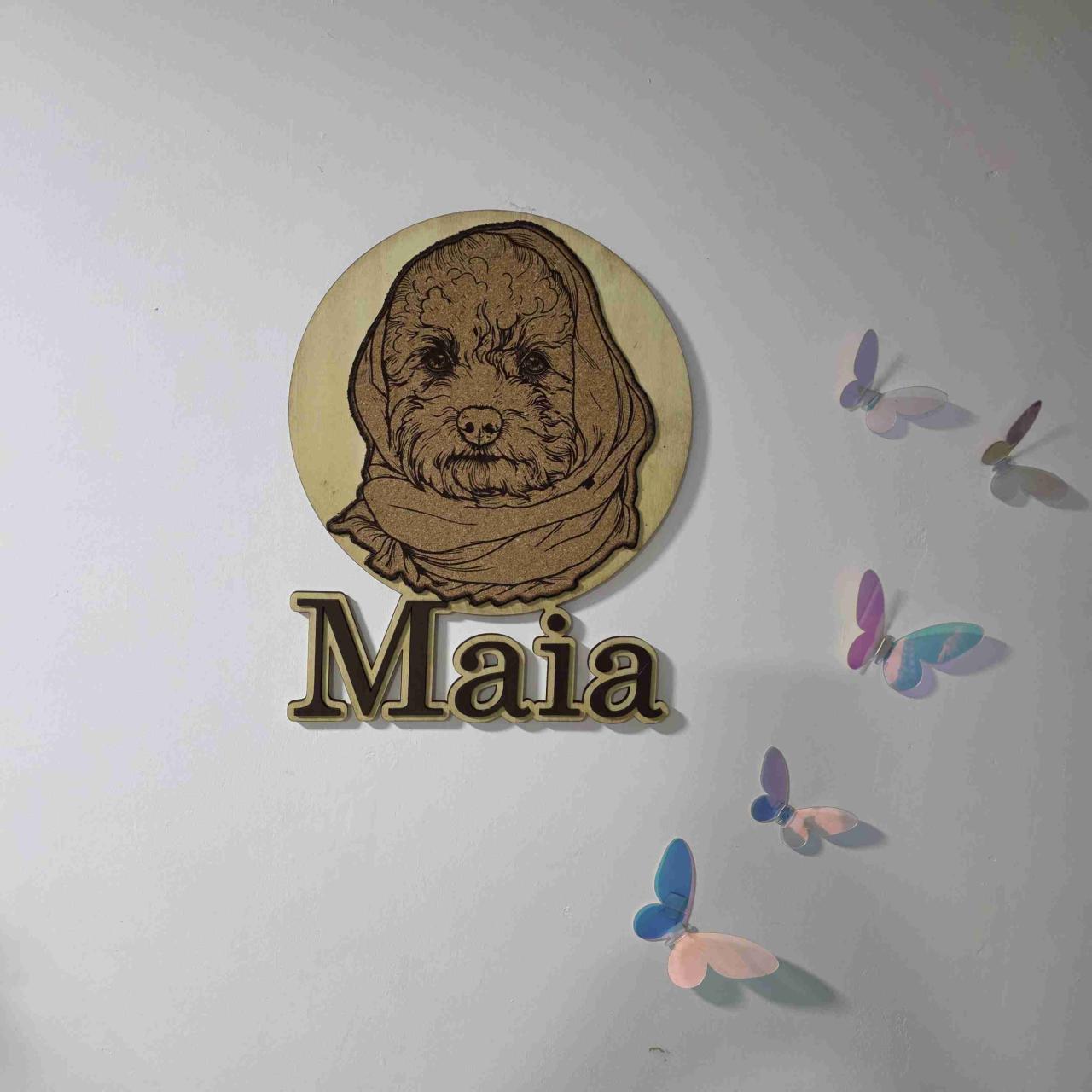 Decoración pared personalizada madera y corcho - miniatura 2