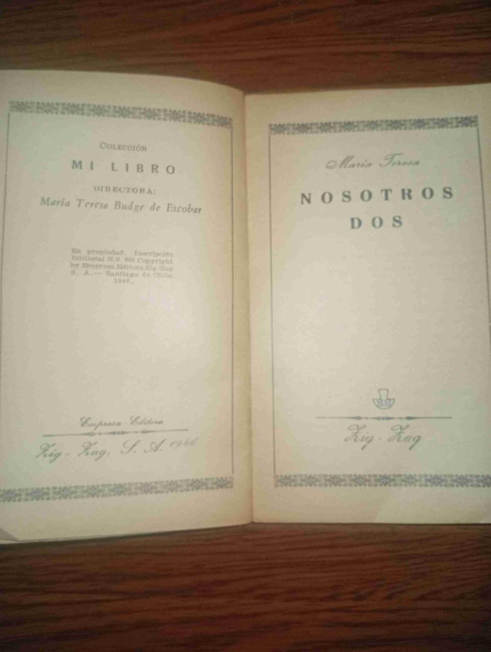 Libro 'Nosotros Dos' María Teresa - miniatura 2