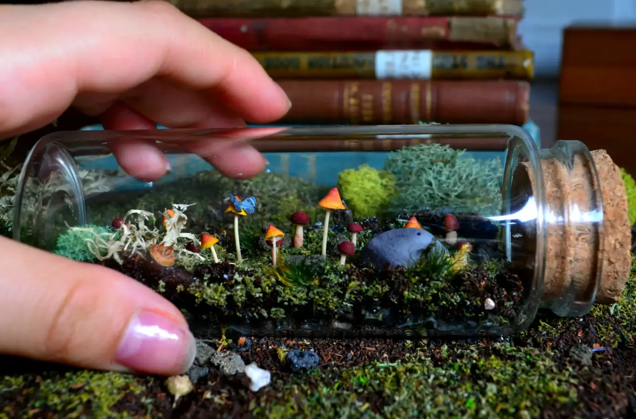 Terrario decorativo en botella - miniatura 3