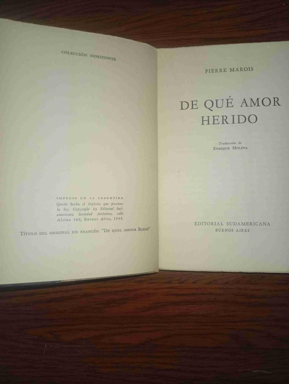 Libro 'De qué amor herido' de Pierre Marois - miniatura 2