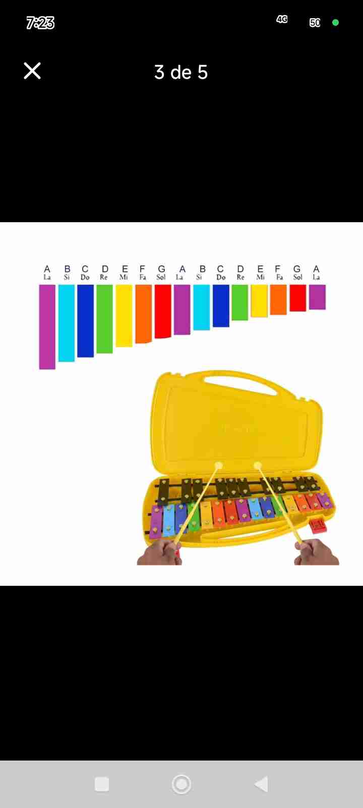 Xilófono infantil multicolor con estuche - miniatura 5