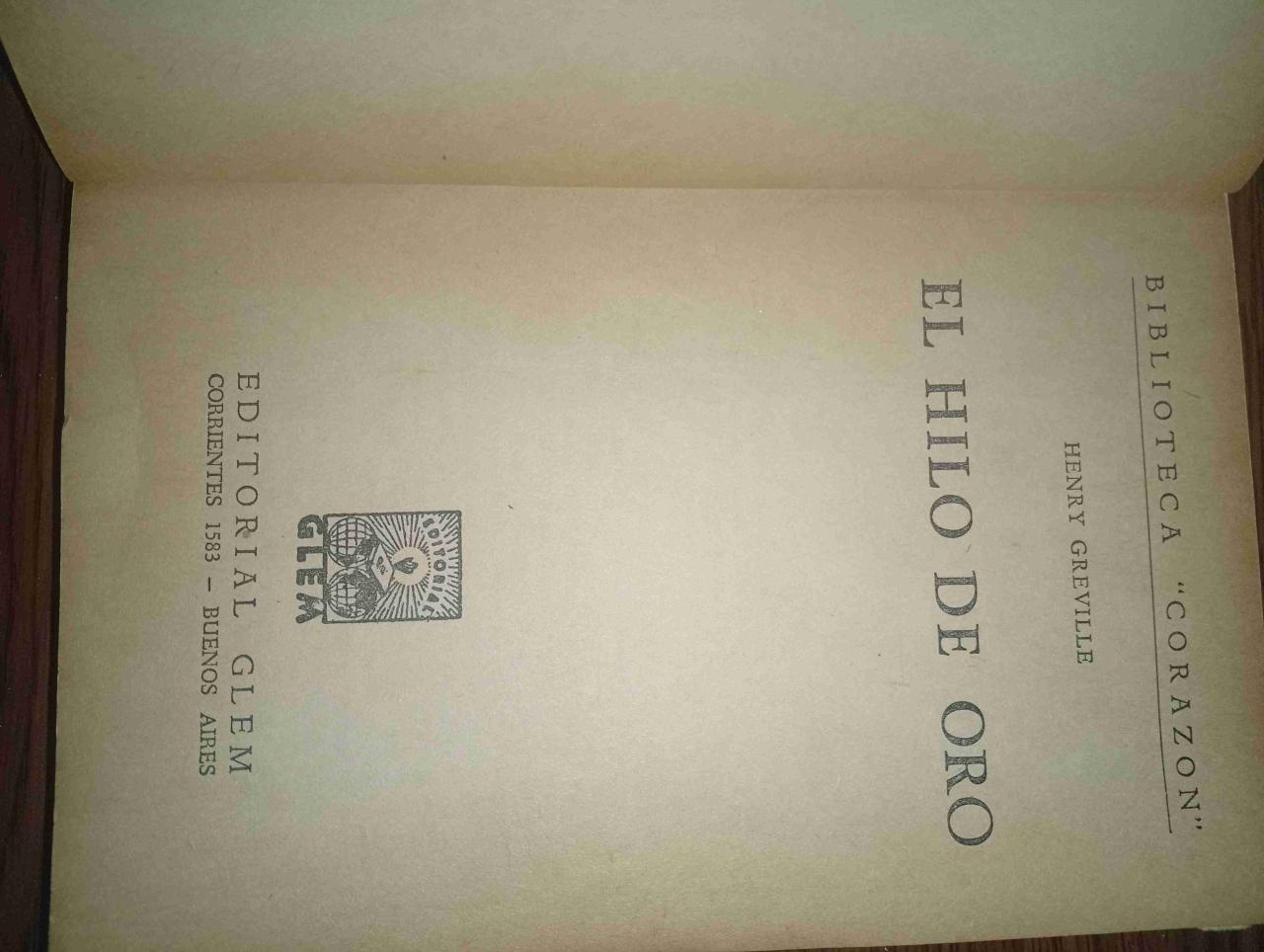 Libro 'El Hilo de Oro' Enrique Greville - miniatura 2