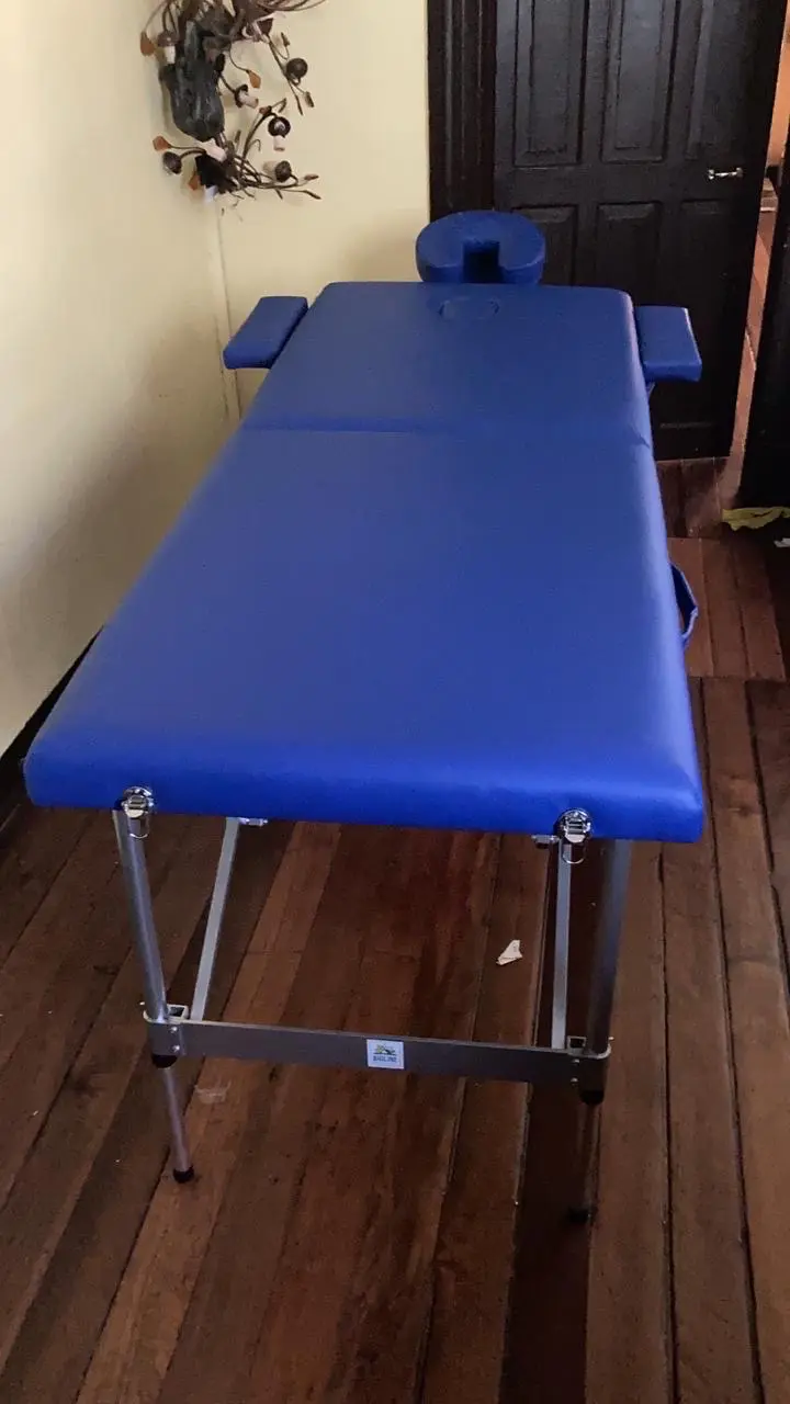 Camilla de masaje plegable azul - miniatura 2