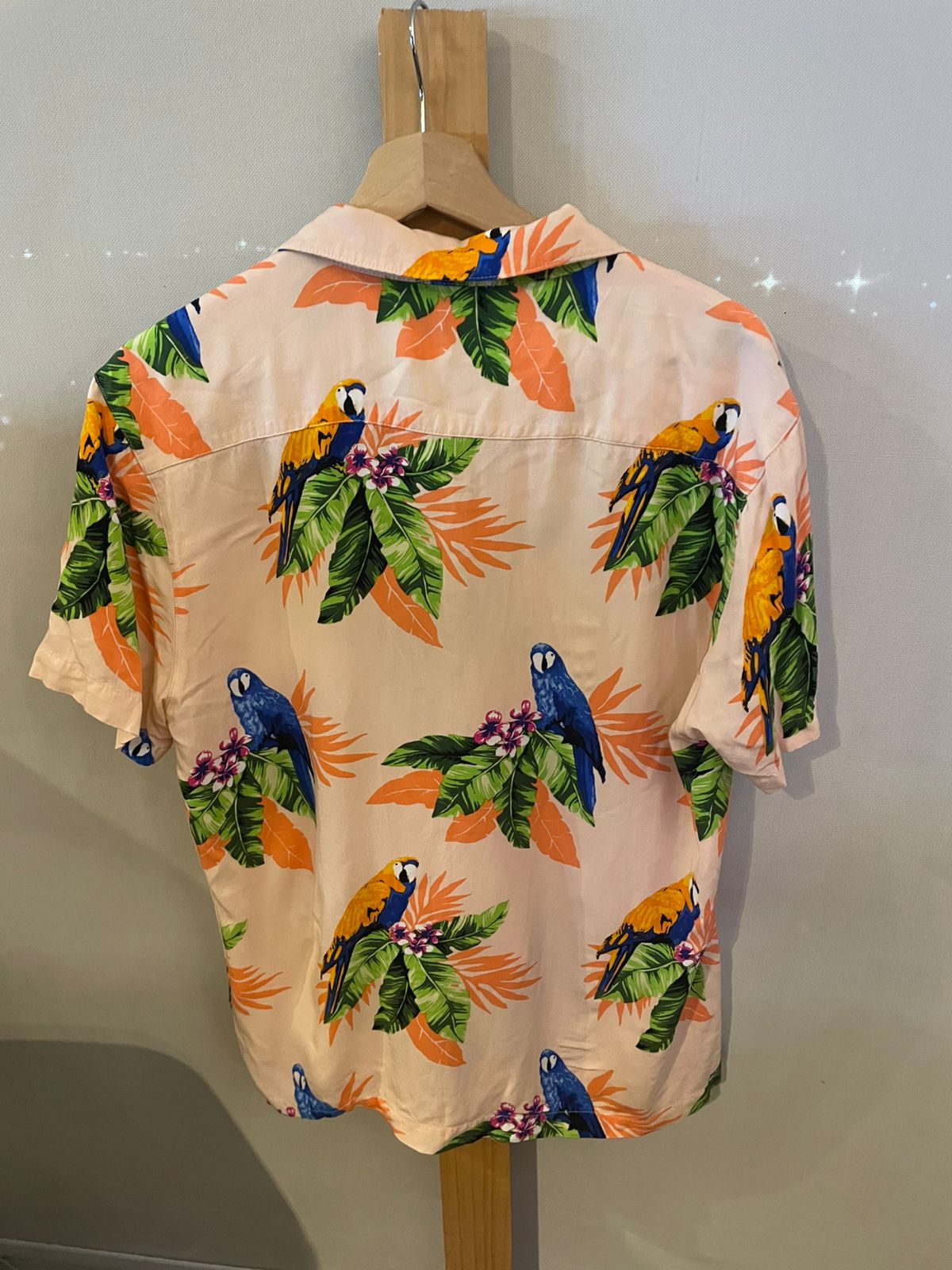 Camisa Hawaiana Rosa Forever 21 Talla M - miniatura 3