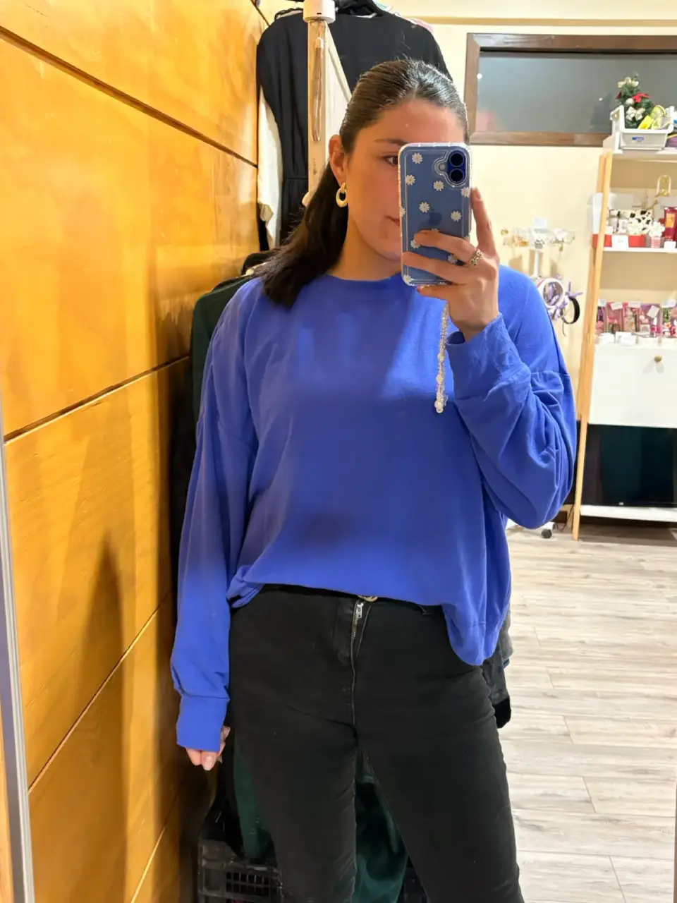 Polera azul de manga larga - miniatura 1