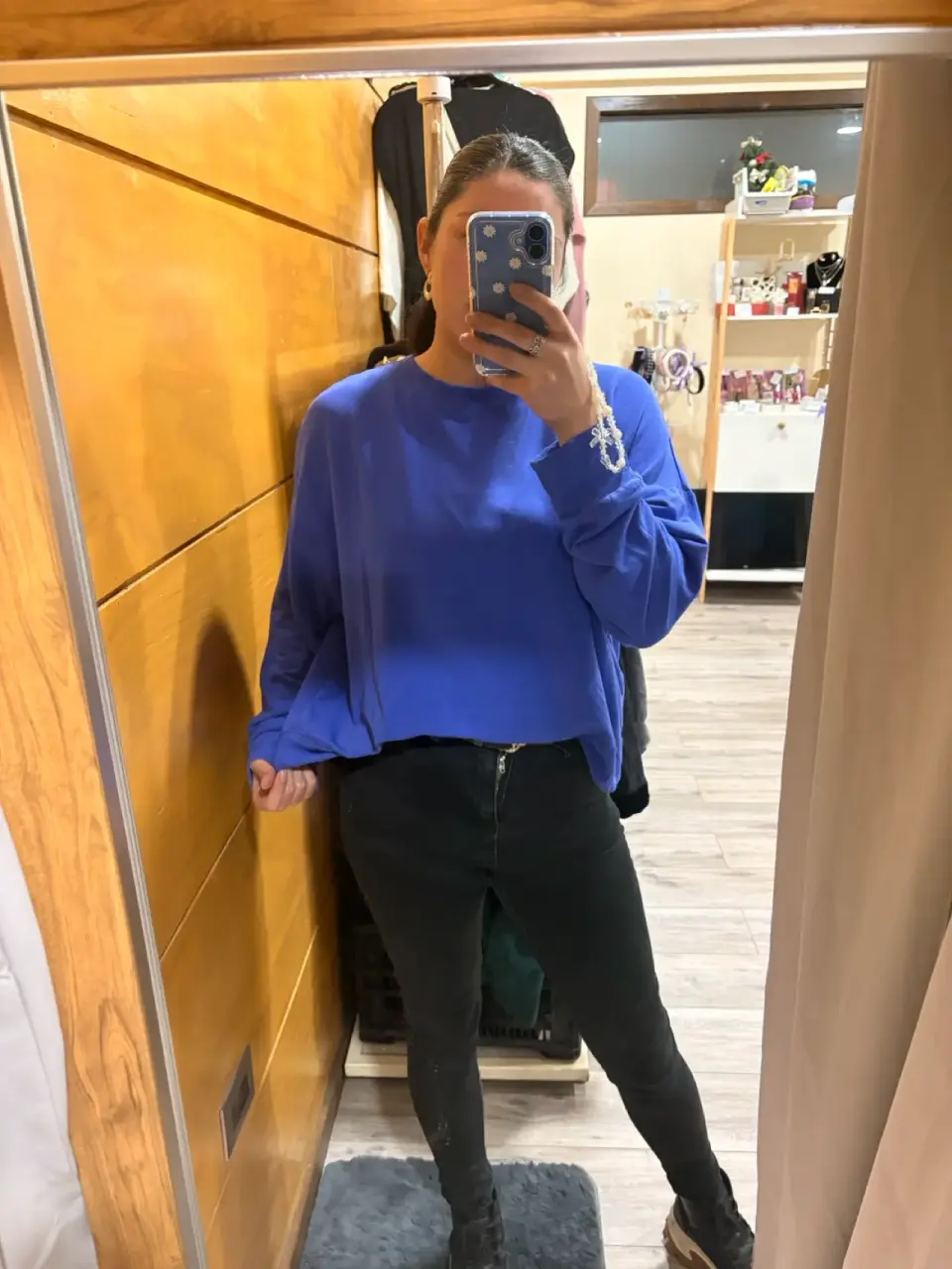 Polera azul de manga larga - miniatura 2